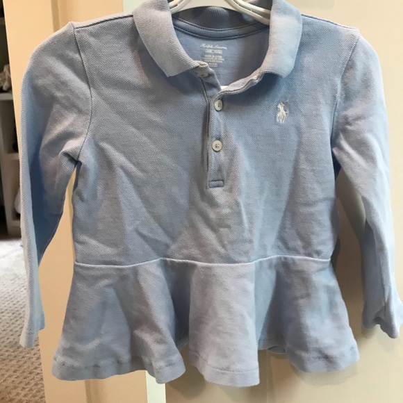 🍋Sale! 2 for 20🍋Ralph Lauren Blue L/S Shirt-24M - Picture 1 of 3